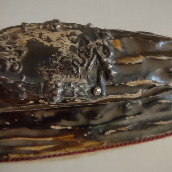 Antique Faux Antler Vanity Set with Sterling Cartouches - Picture 13 of 16